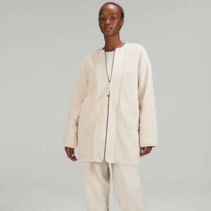 Lululemon Collarless Textured Fleece Full-Zip Jacket